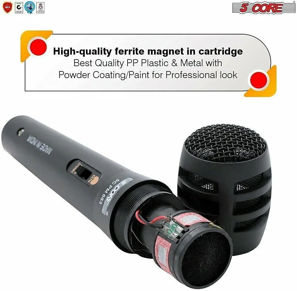 5 Core Professional Microphone Audio Dynamic Cardiod Karaoke