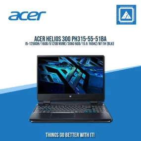 ACER HELIOS 300 PH315-55-51BA I5-12500H/16GB/512GB NVME/3060 6GB | BEST FOR GAMING AND AUTOCAD LAPTOP