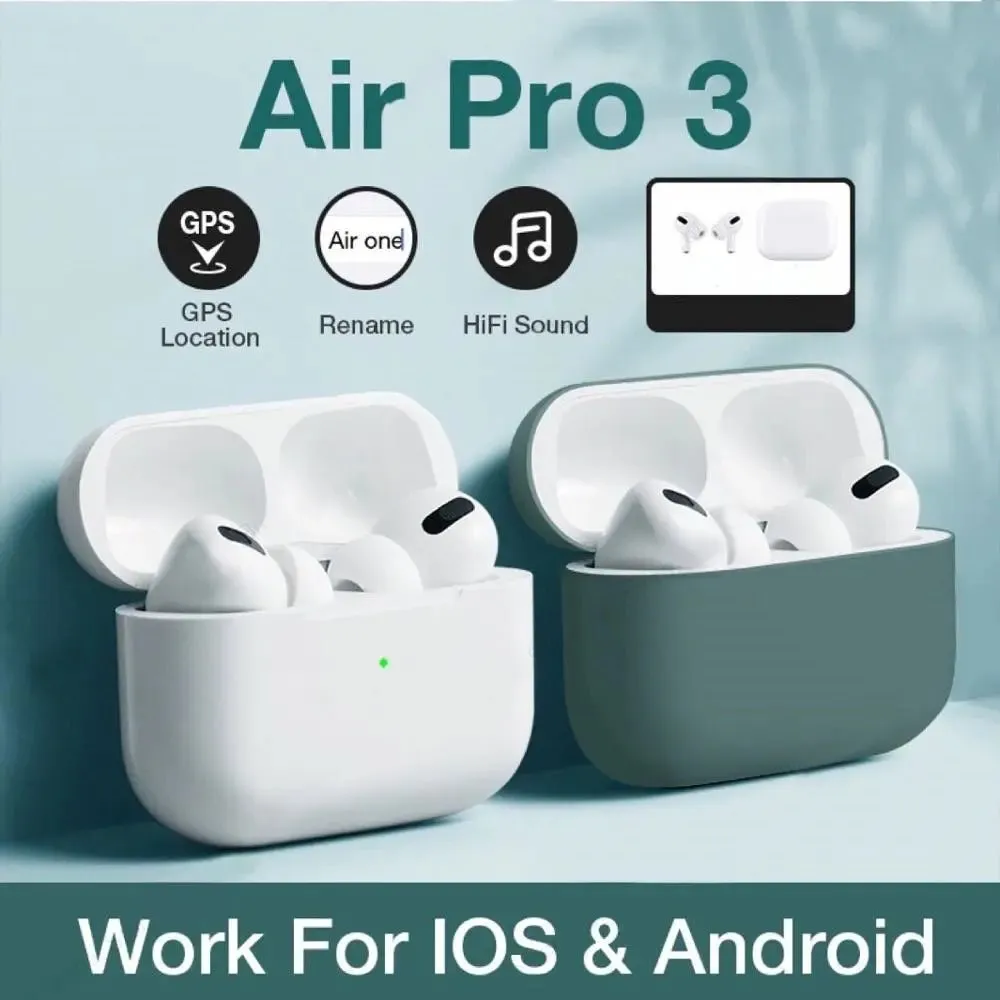 Airpoddings pro 3 Bluetooth Earphone Wireless Headphones HiFi Music Earbuds Sports Gaming Headset For IOS Android Phone