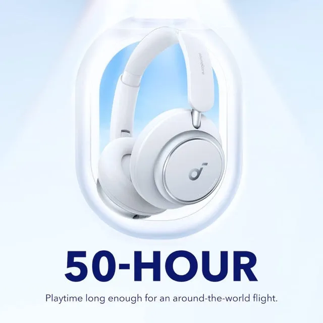 Anker Soundcore Space Q45 - Adaptive Active Noise Cancelling Headphones, Reduce Noise by Up to 98%, 50H Playtime, LDAC Hi-Res Wireless Audio (White)