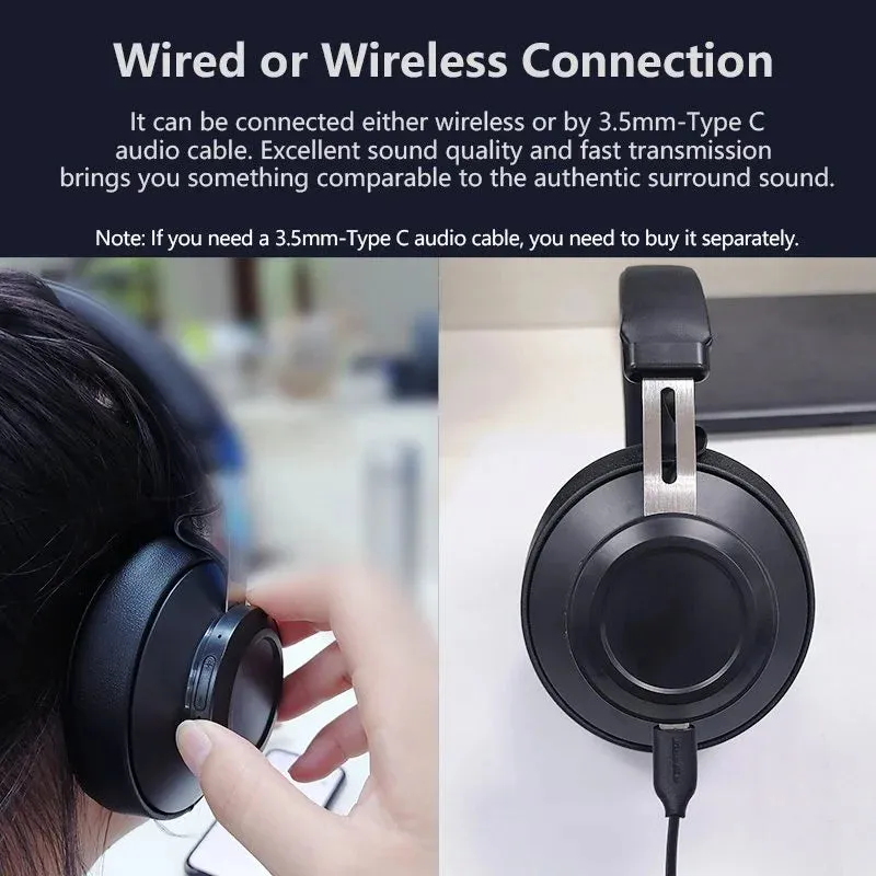 Bluedio BT5 Wireless Headphone and Wired Stereo Bluetooth Over-Ear Headset with Built-in Microphone