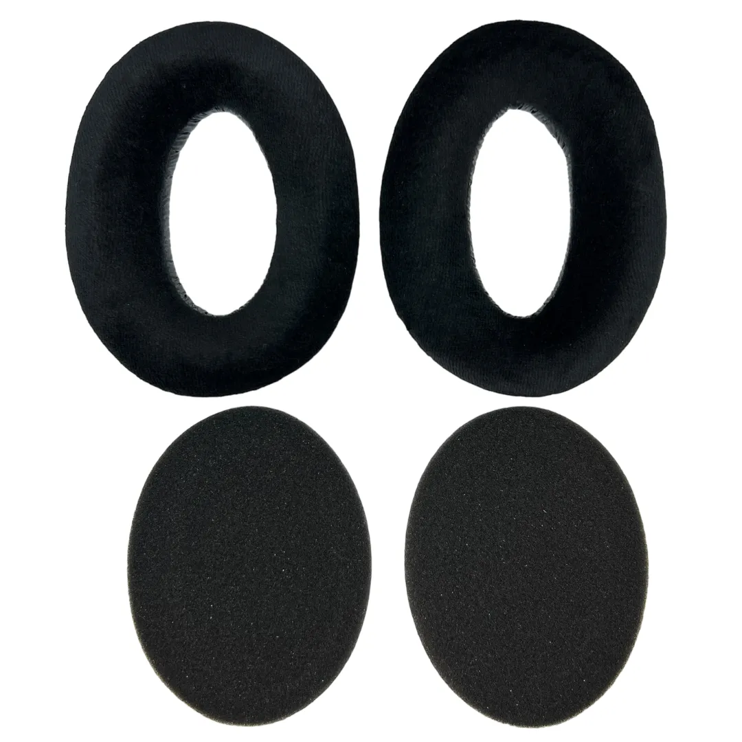 CentralSound Replacement Ear Pads Cushion Set for Sennheiser HD650 HD600 HD580 HD660S HD565 HD545 HD535 HD6XX HD58X Headphones | Velour | Protein Leather | Black