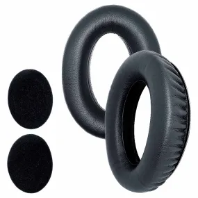 CentralSound Replacement Ear Pads Cushion Set for Sennheiser HD650 HD600 HD580 HD660S HD565 HD545 HD535 HD6XX HD58X Headphones | Velour | Protein Leather | Black