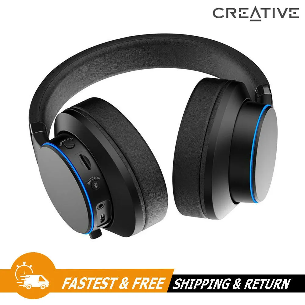 Creative SXFI Air RGB Over Ear Bluetooth 4.2 Gaming Headset 51EF0810AA004, Black