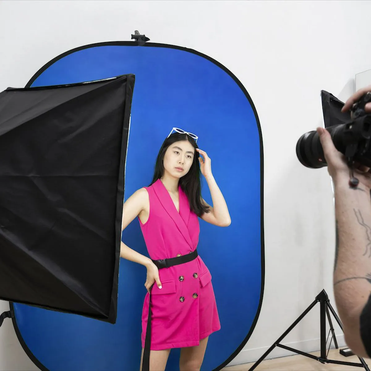 Digital Media Green Screen Kit With Pop Up Backdrop & Double 'Illuminate Mate' Softbox - Bundle