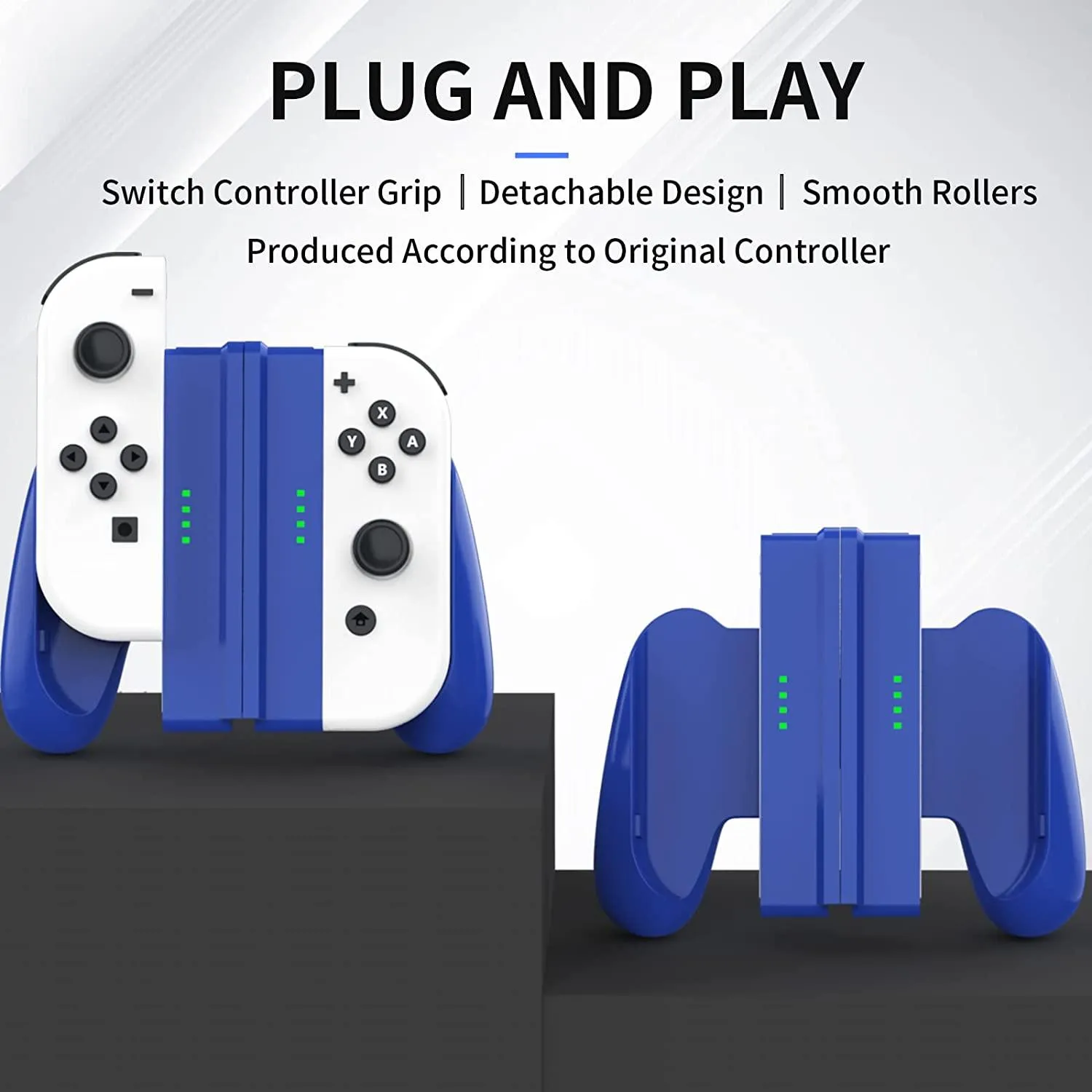 DOYO Joy-Con (L-R)gamepad Unique Detachable Design Controller Hand Grip Compatible with Switch/Switch OLED Joycons Blue