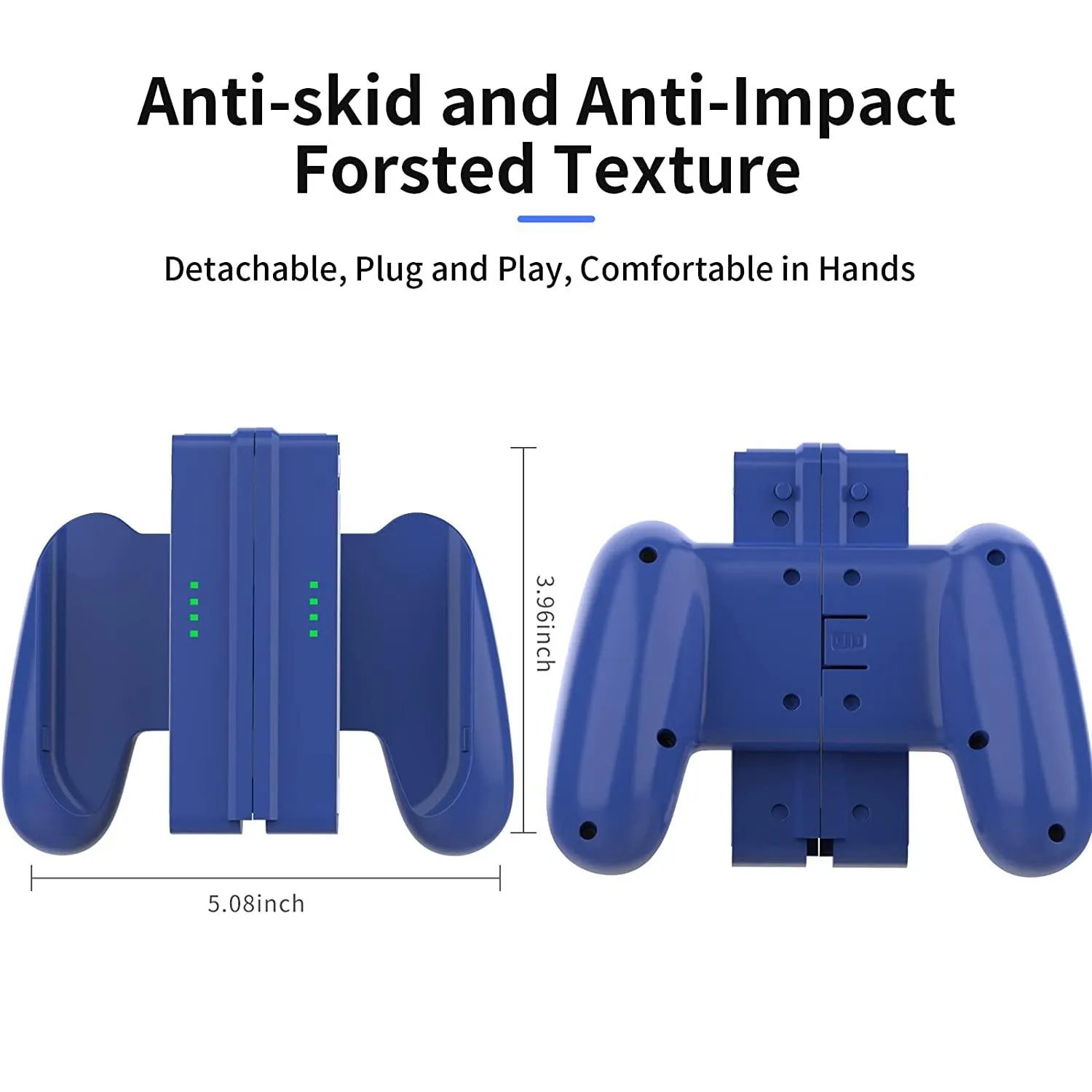 DOYO Joy-Con (L-R)gamepad Unique Detachable Design Controller Hand Grip Compatible with Switch/Switch OLED Joycons Blue