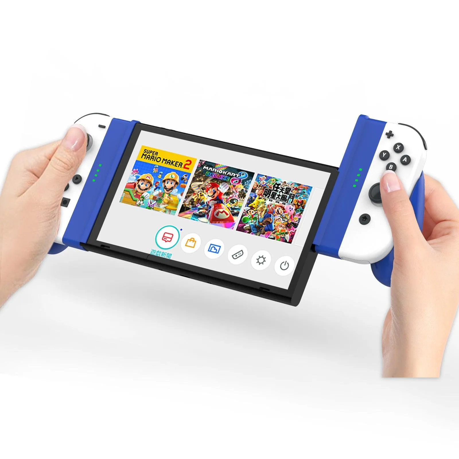 DOYO Joy-Con (L-R)gamepad Unique Detachable Design Controller Hand Grip Compatible with Switch/Switch OLED Joycons Blue