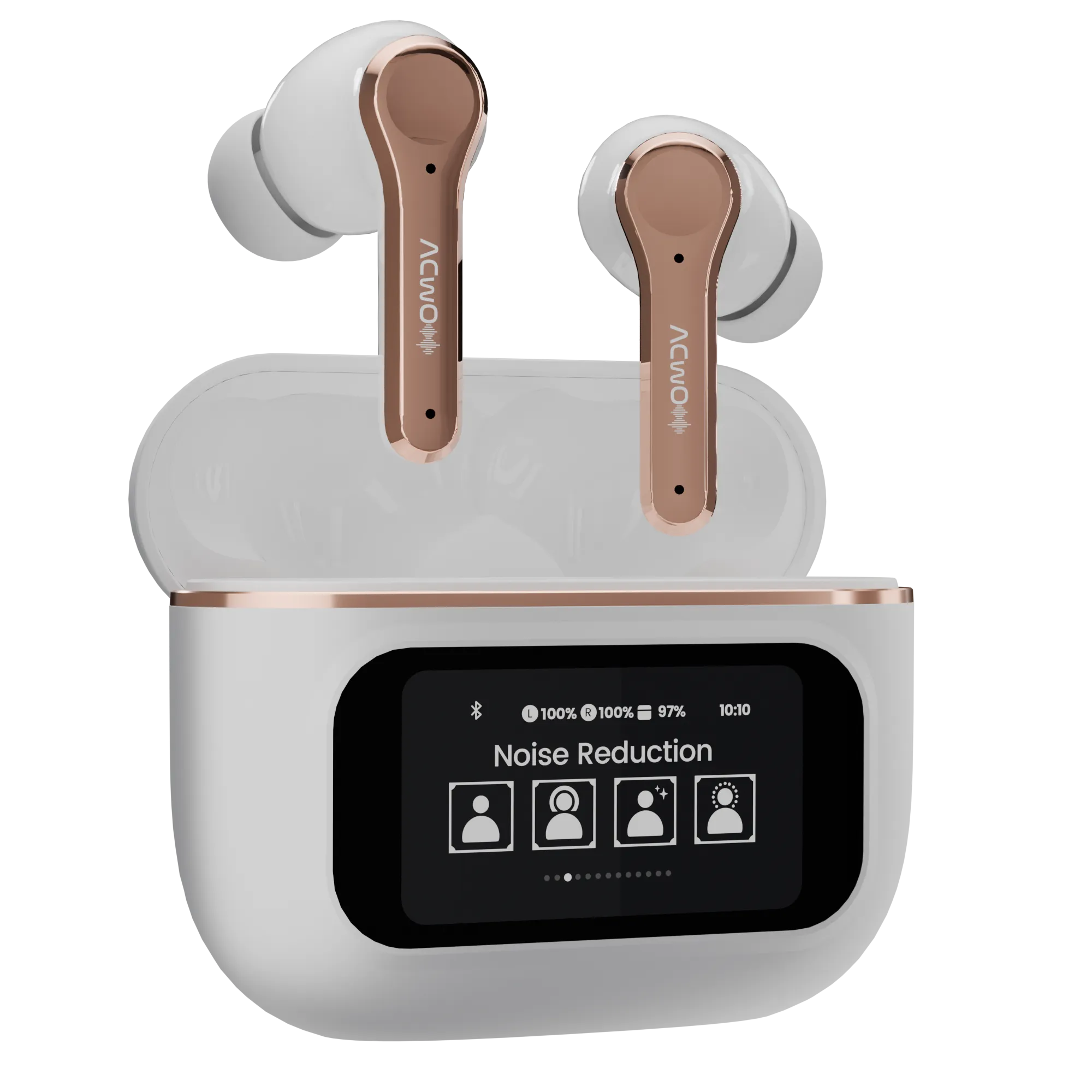 DwOTS Touch Screen Display Earbuds with ANC and ENC