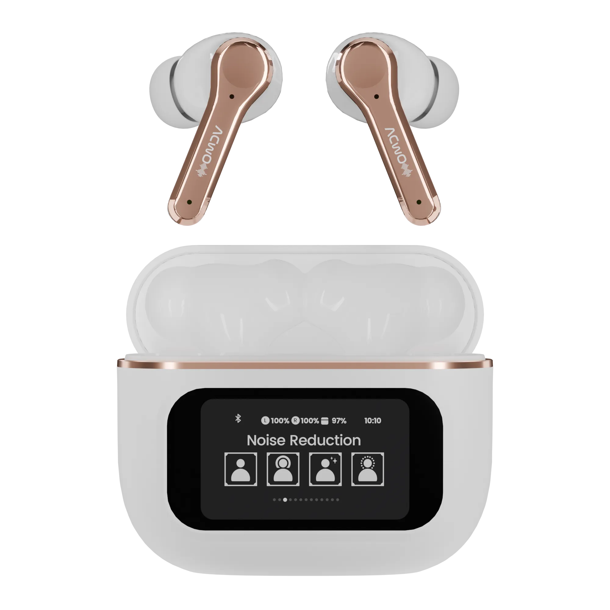 DwOTS Touch Screen Display Earbuds with ANC and ENC