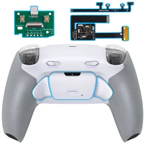 eXtremeRate RISE Plus MAX Back Paddles Kit with Clicky Trigger Stops & Rubberized Grip for PS5 Controller BDM-010/020 - White Gray - GQTPFM002