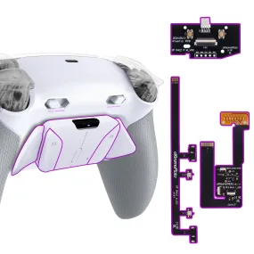 eXtremeRate RISE4 Plus MAX Back Paddles Kit with Clicky Trigger Stops & Rubberized Grip for PS5 Controller BDM-030/040/050 - White Gray - HKCPFM002M2