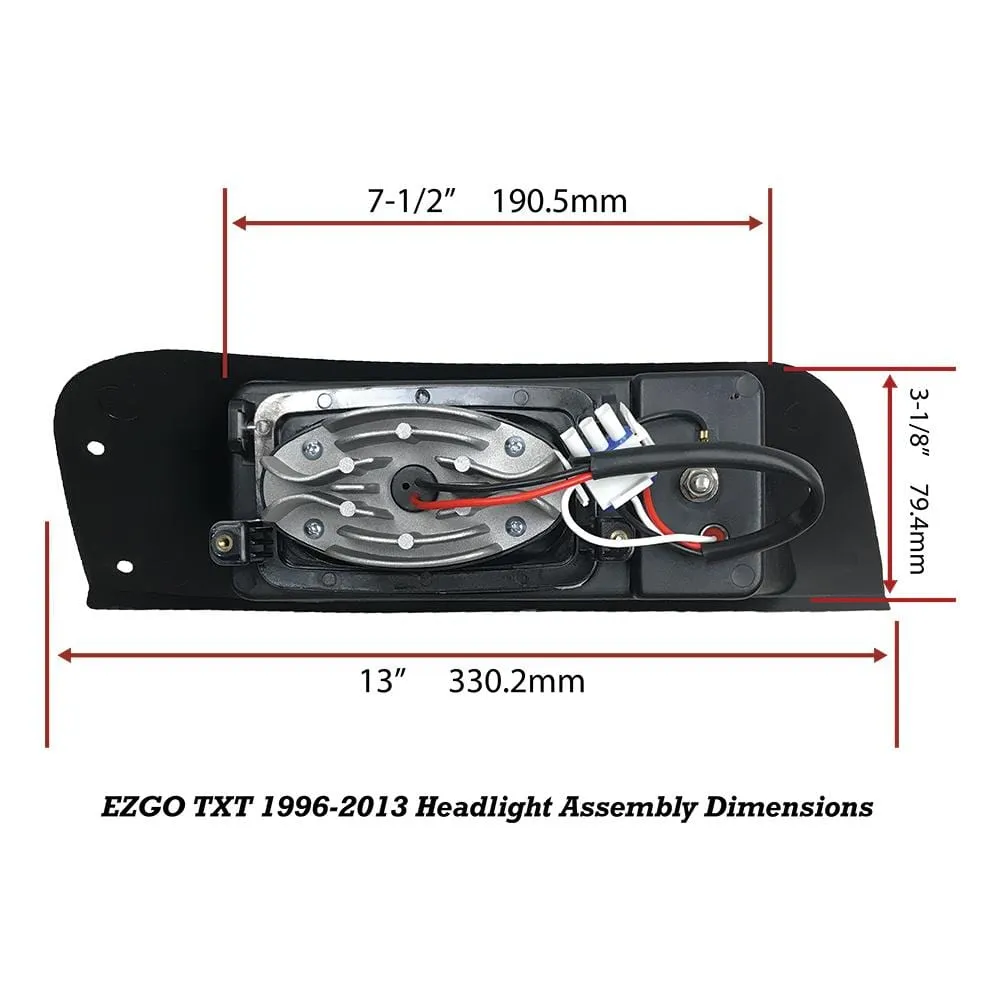 EZGO TXT LED Headlight Replacement Assemblies 1996-2013