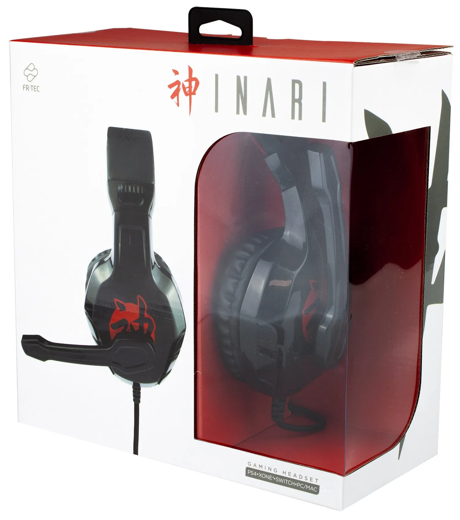 FR-TEC Inari Gaming Headset-Playstation/XBOX/PC/MAC/SWITCH- Black & Red