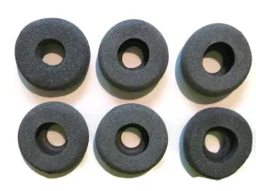 Gray Foam Ear Pads with Hole - QUANTITY OF 6 EAR PADS WITH ORDER