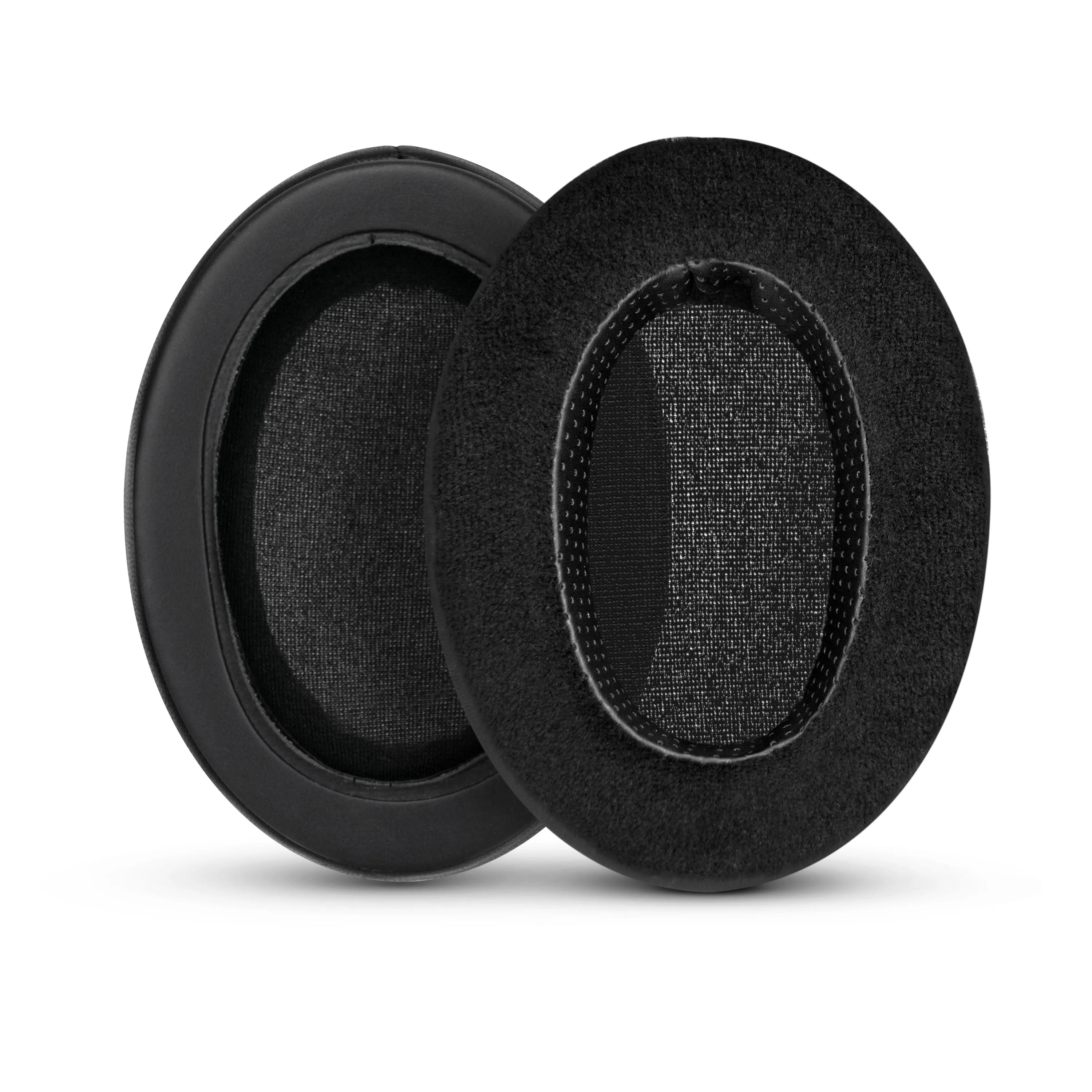 Hybrid Thick Earpads for Sennheiser HD600, HD650, HD660S, HD525, HD535, HD545, & Massdrop HD58X, HD6XX Headphones - Memory Foam with Velour & PU Leather Hybrid Material