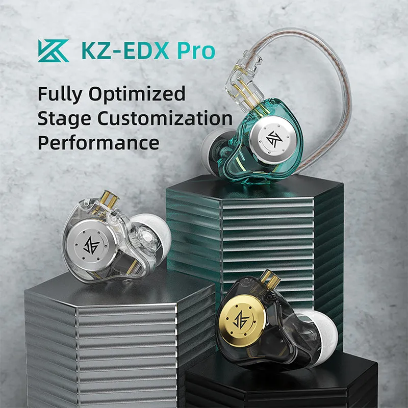 【KZ EDX Pro】 Gaming Earbuds IEM Earphones with 1DD Wired in Ear Monitor, Bass Sound with 10mm Dynamic Driver