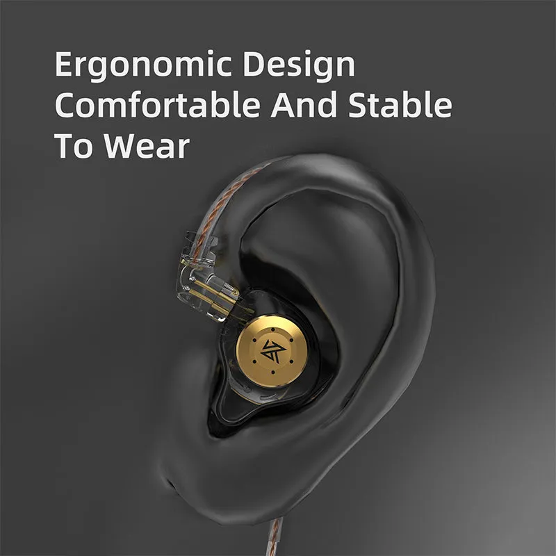 【KZ EDX Pro】 Gaming Earbuds IEM Earphones with 1DD Wired in Ear Monitor, Bass Sound with 10mm Dynamic Driver