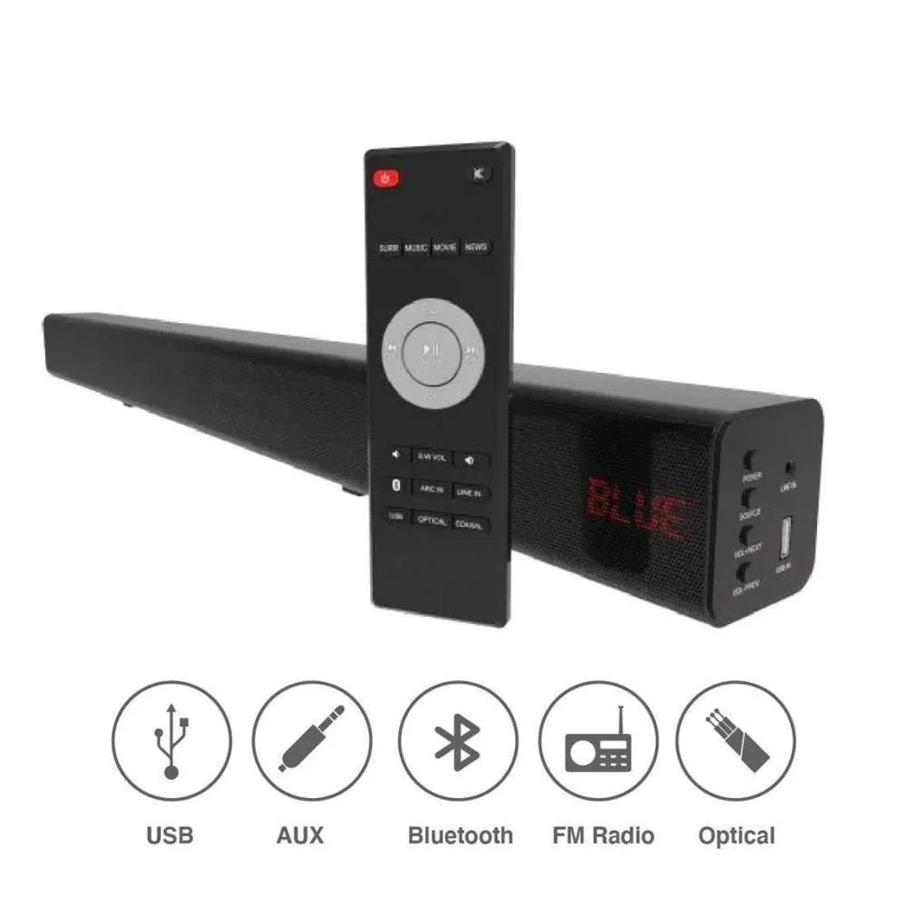 Laser Soundbar Bluetooth Wireless Sub-Woofer