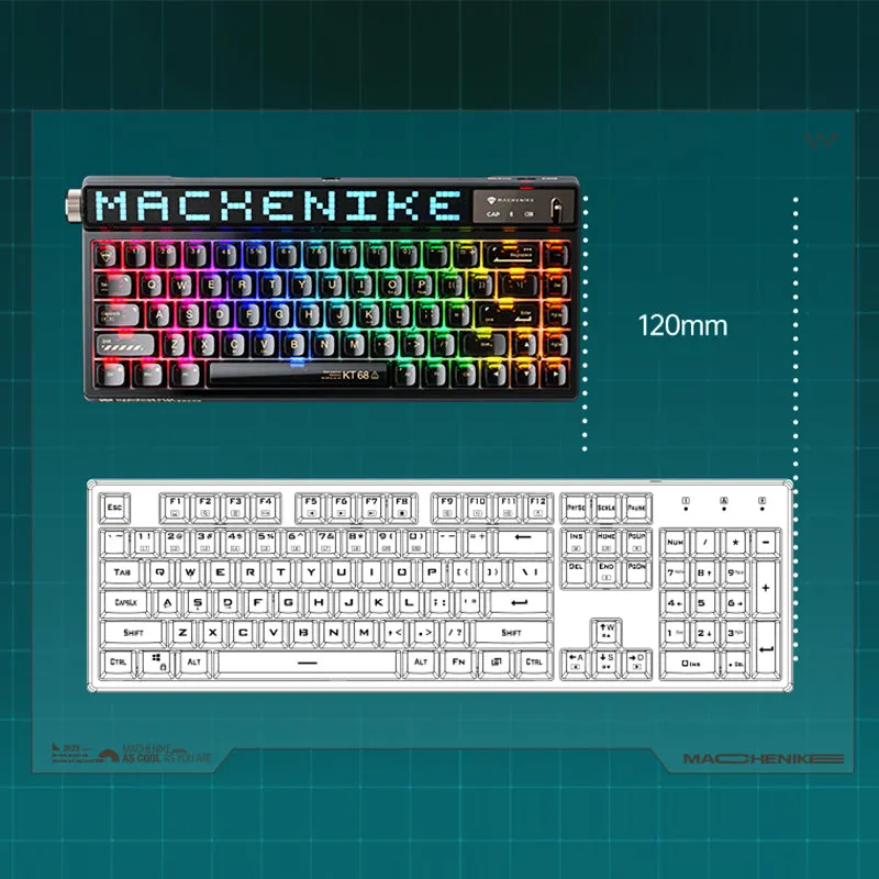 Machenike KT68 Pro Smart Screen Hot-Swap Mechanical Keyboard