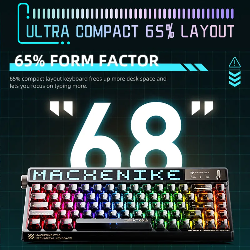 Machenike KT68 Pro Smart Screen Hot-Swap Mechanical Keyboard