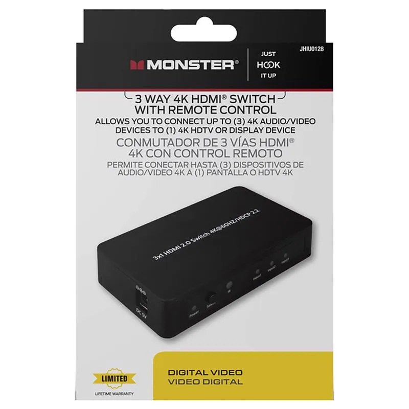 Monster Just Hook It Up HDMI Switch 1 pk