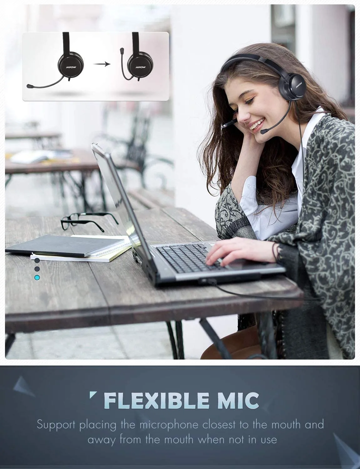 Mpow 071 3.5mm& USB Headset with Microphone