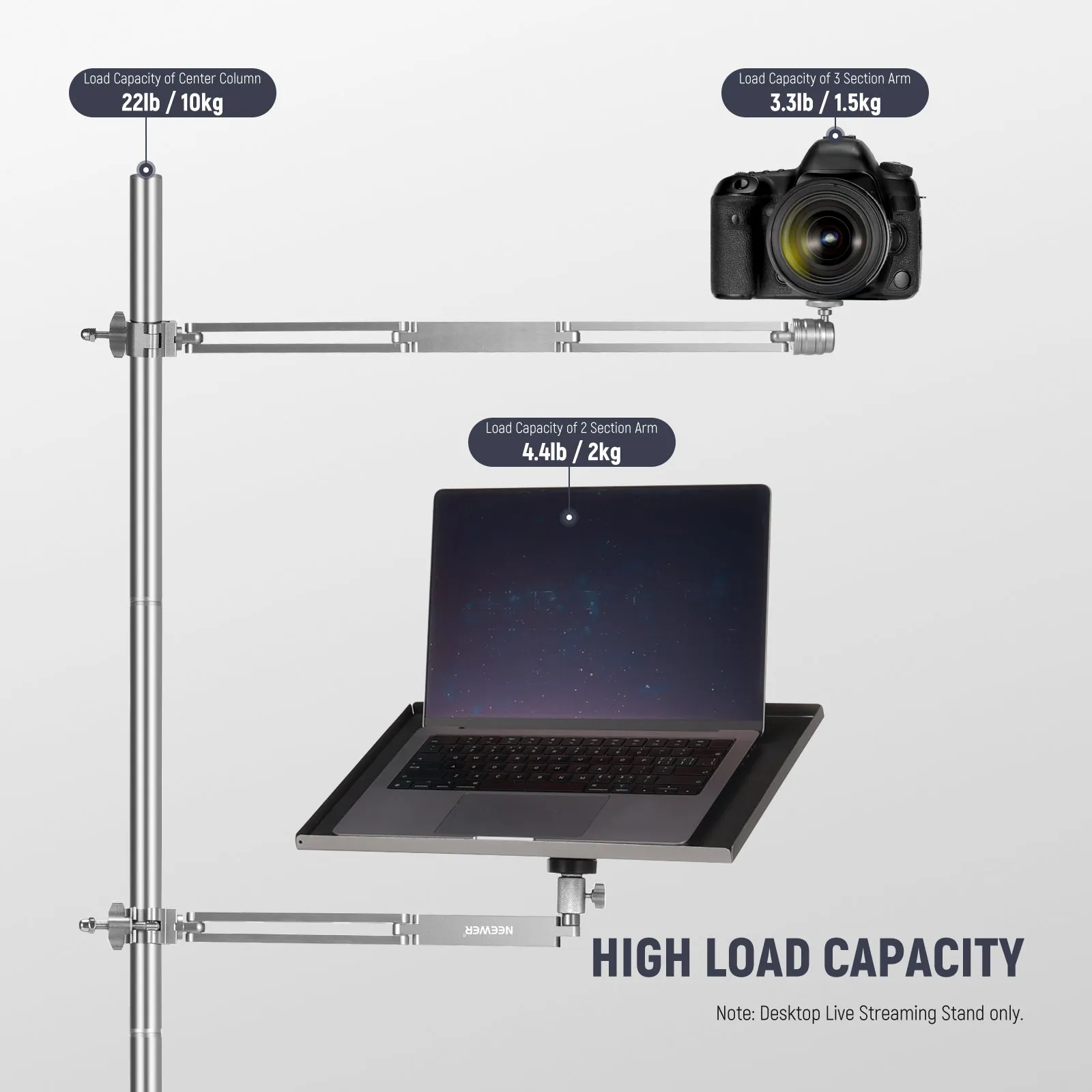 NEEWER DS002 Overhead Camera Rig Desk Mount