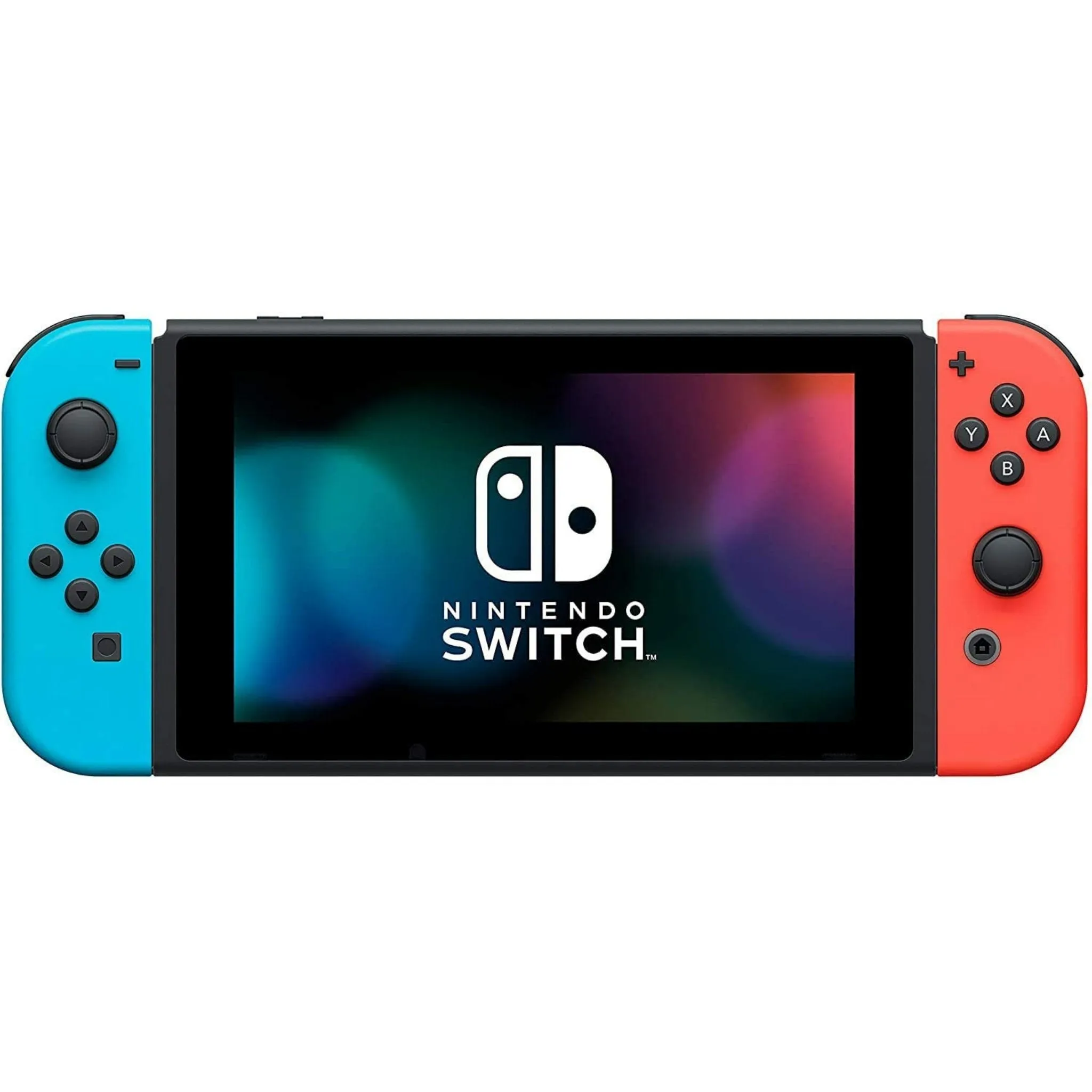 Nintendo Switch with Neon Blue and Neon Red Joy-Con