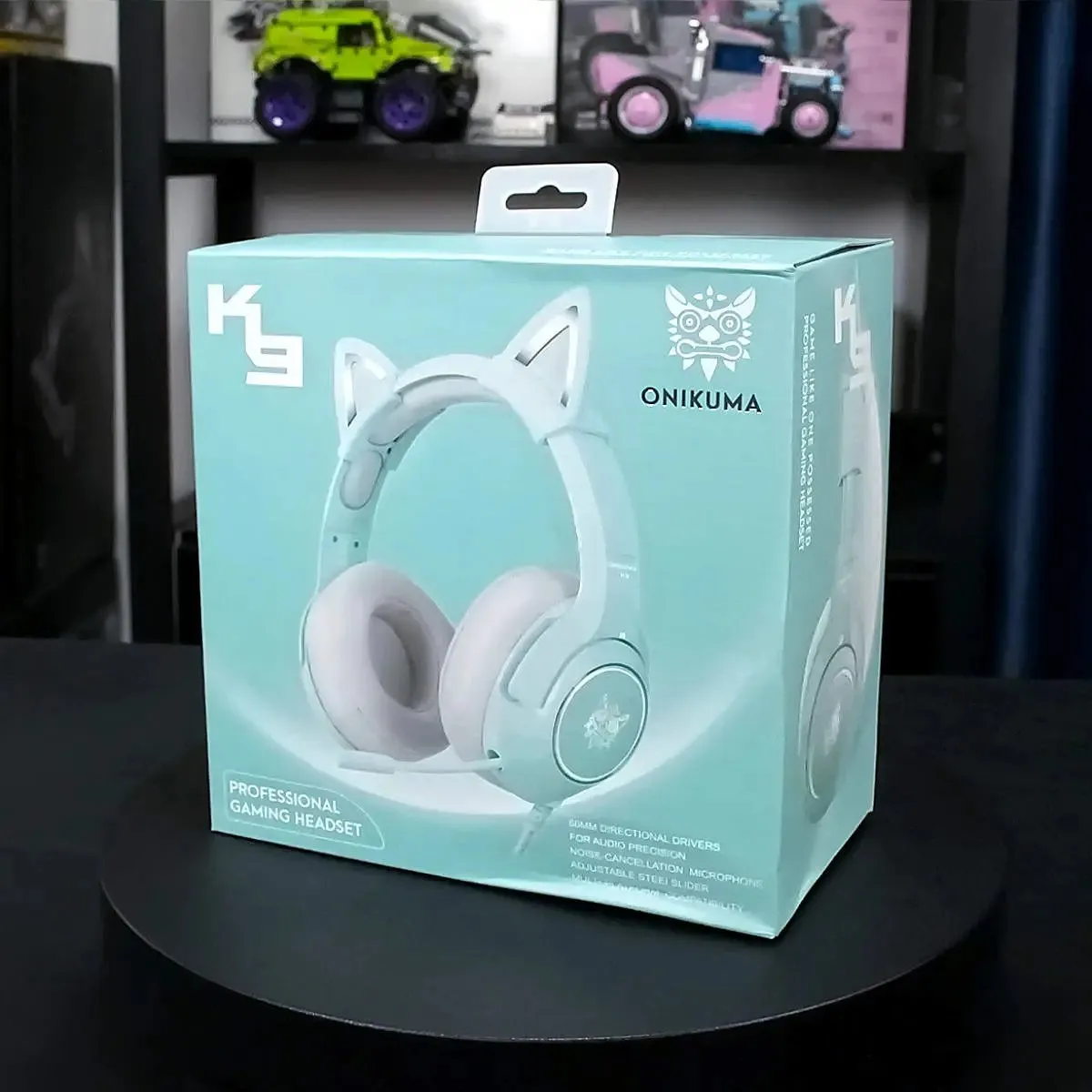 ONIKUMA K9 Elite Stereo Gaming Headsets with Cat Ears for PS4, PC and Switch