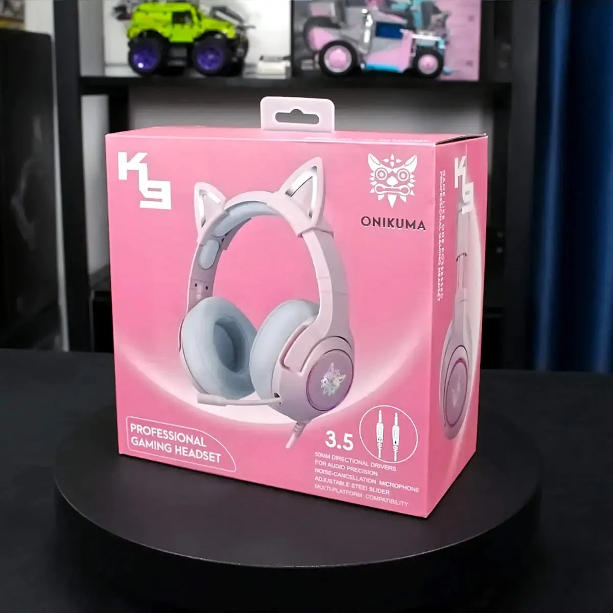 ONIKUMA K9 Elite Stereo Gaming Headsets with Cat Ears for PS4, PC and Switch