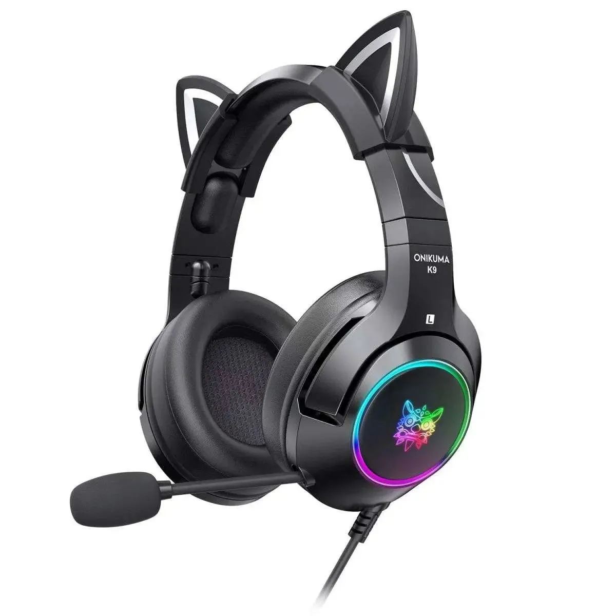 ONIKUMA K9 Elite Stereo Gaming Headsets with Cat Ears for PS4, PC and Switch