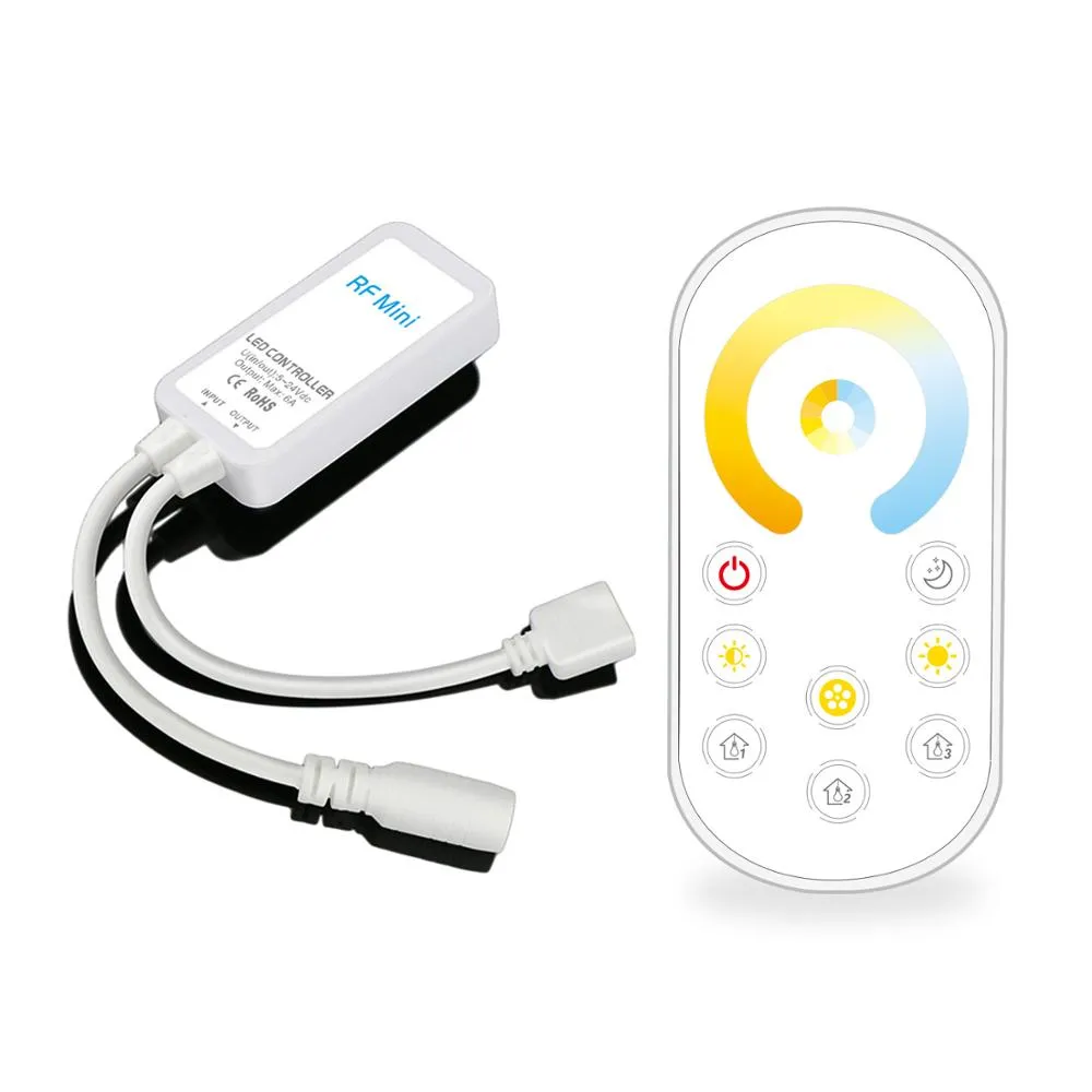 RF Ultrathin Mini LED Strip Controller Full Touch Remote for 3528 5050 RGB RGBW RGBCCT DC5-24V 144W