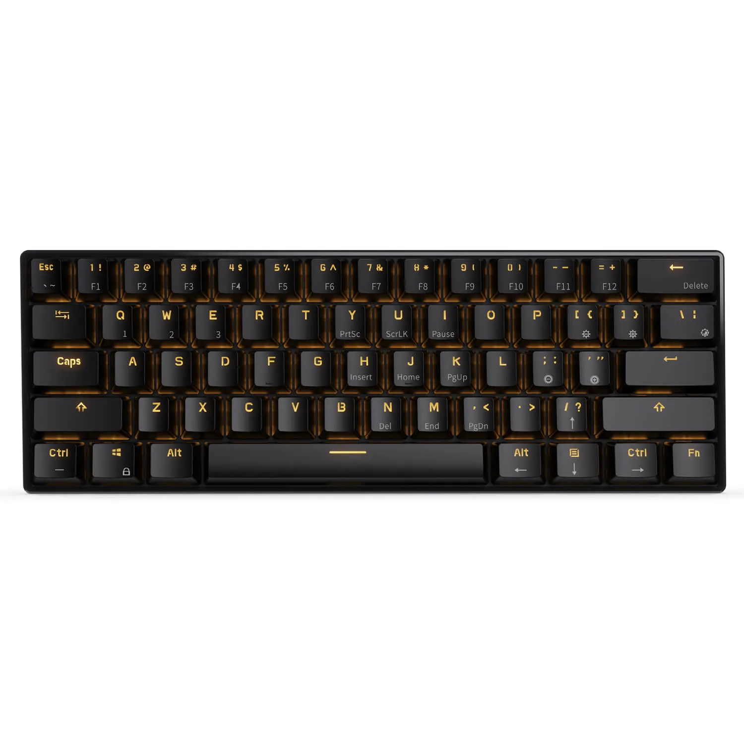 RK61 60% Dual Mode Wireless Mechanical Gaming Keyboard, Black -  Blue Switch (Open-Box)