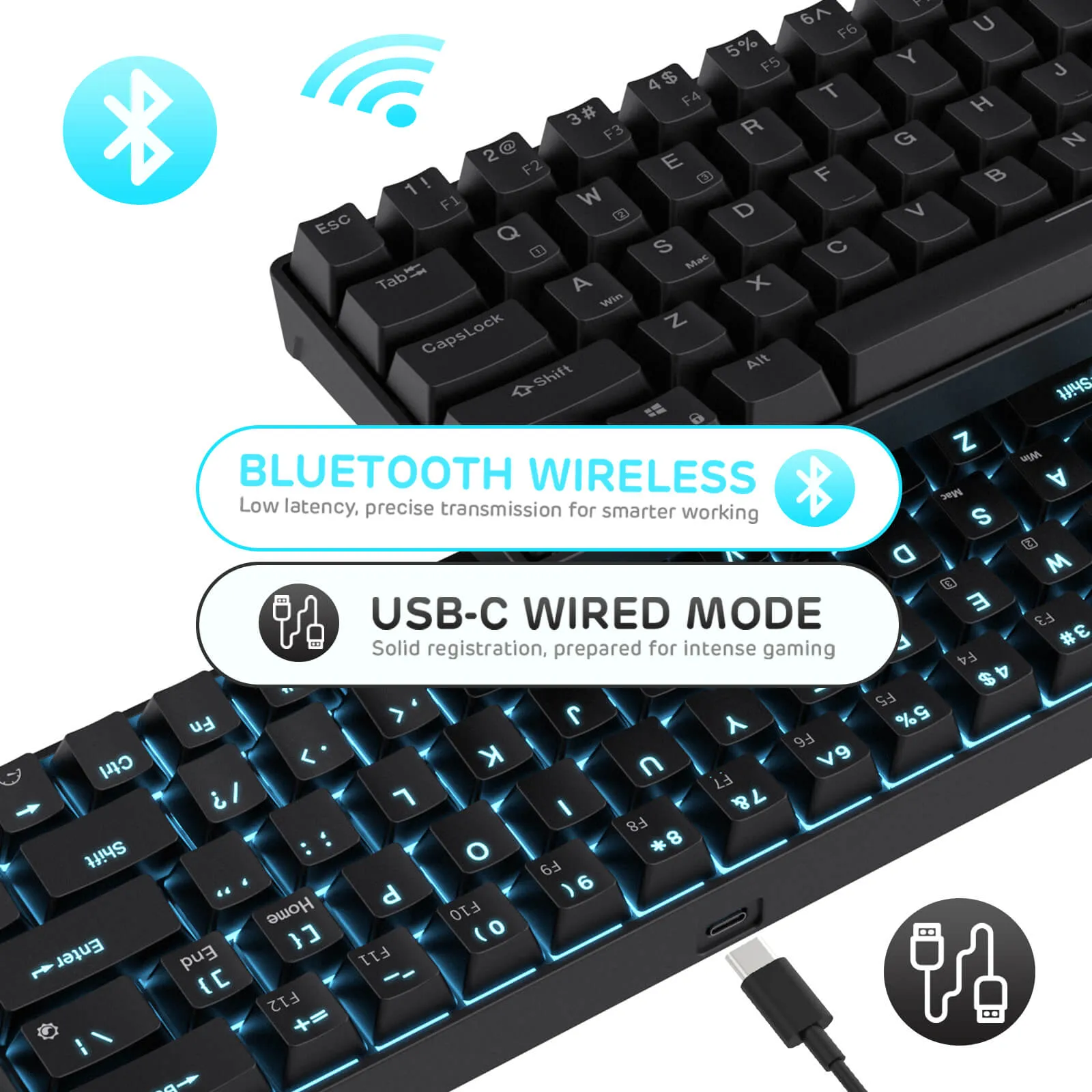 RK68 65% Wireless Mechanical Keyboard (Open-Box)