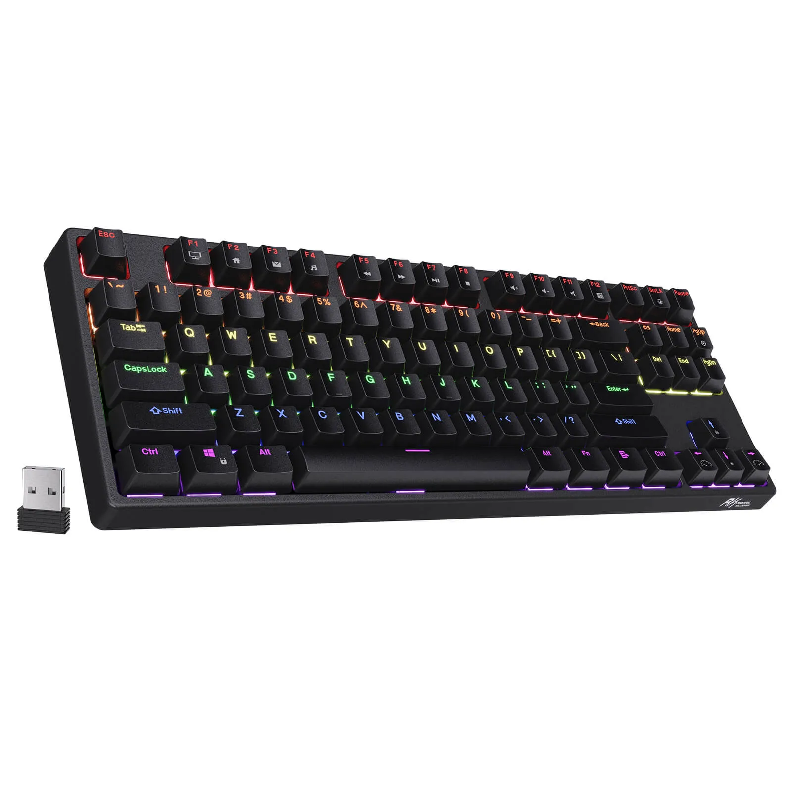 ROYAL KLUDGE Sink87G 87 Keys RGB 2.4G Wireless TKL Mechanical Gaming Keyboard - Black Tactile Brown Switches (Open-Box)