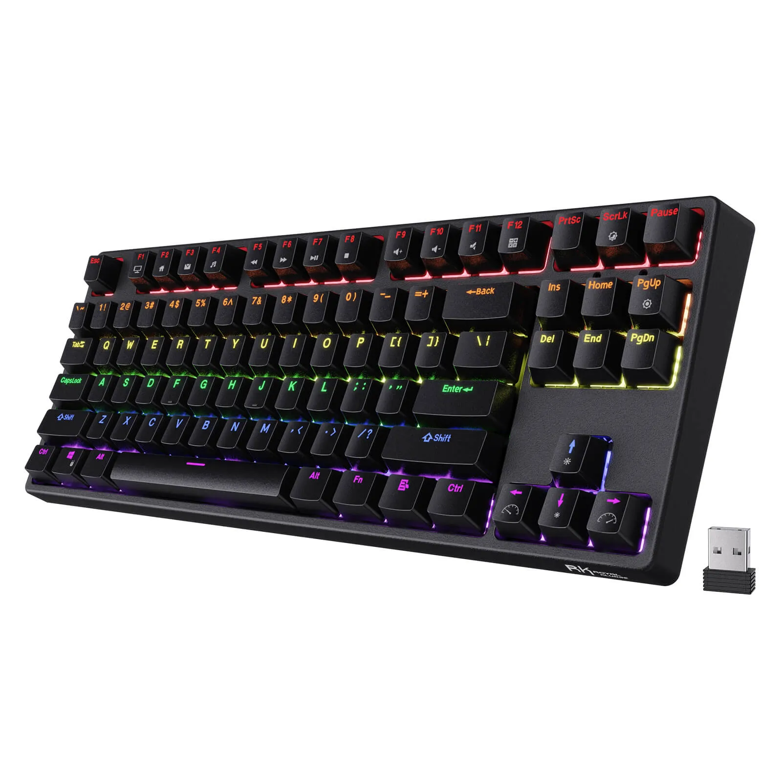 ROYAL KLUDGE Sink87G 87 Keys RGB 2.4G Wireless TKL Mechanical Gaming Keyboard - Black Tactile Brown Switches (Open-Box)