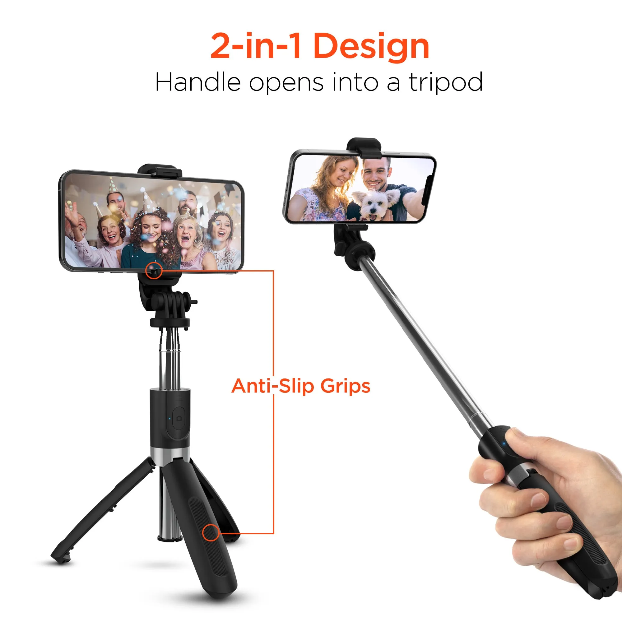 SnapShot Wireless Selfie Stick   Tripod | Black