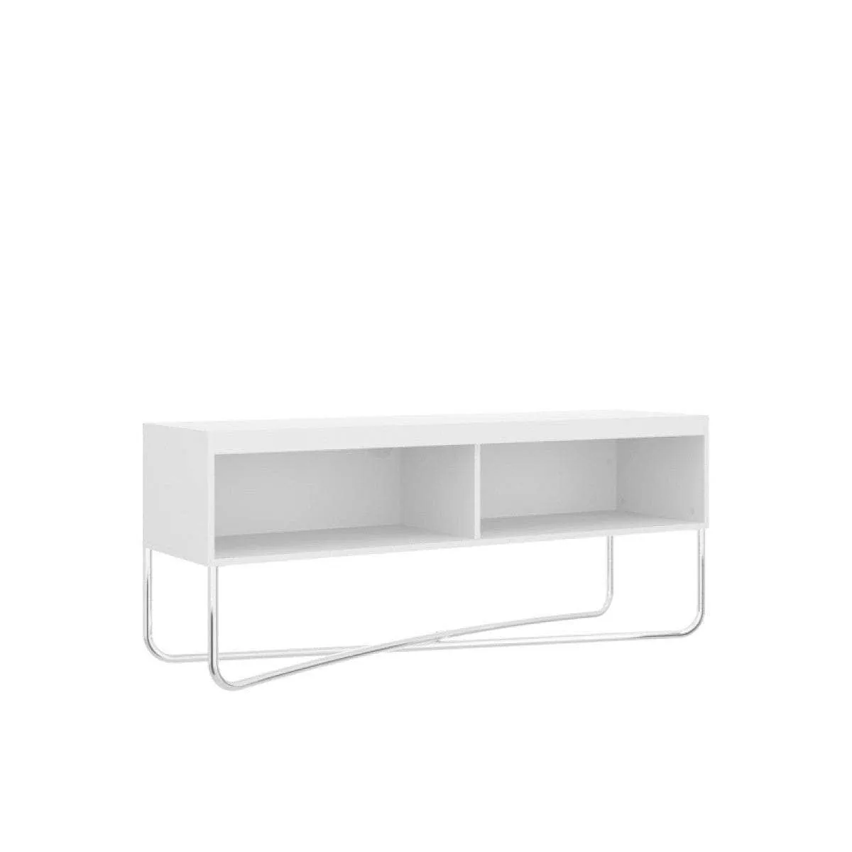 Sophia 53.54" TV Stand with Storage Shelves in White