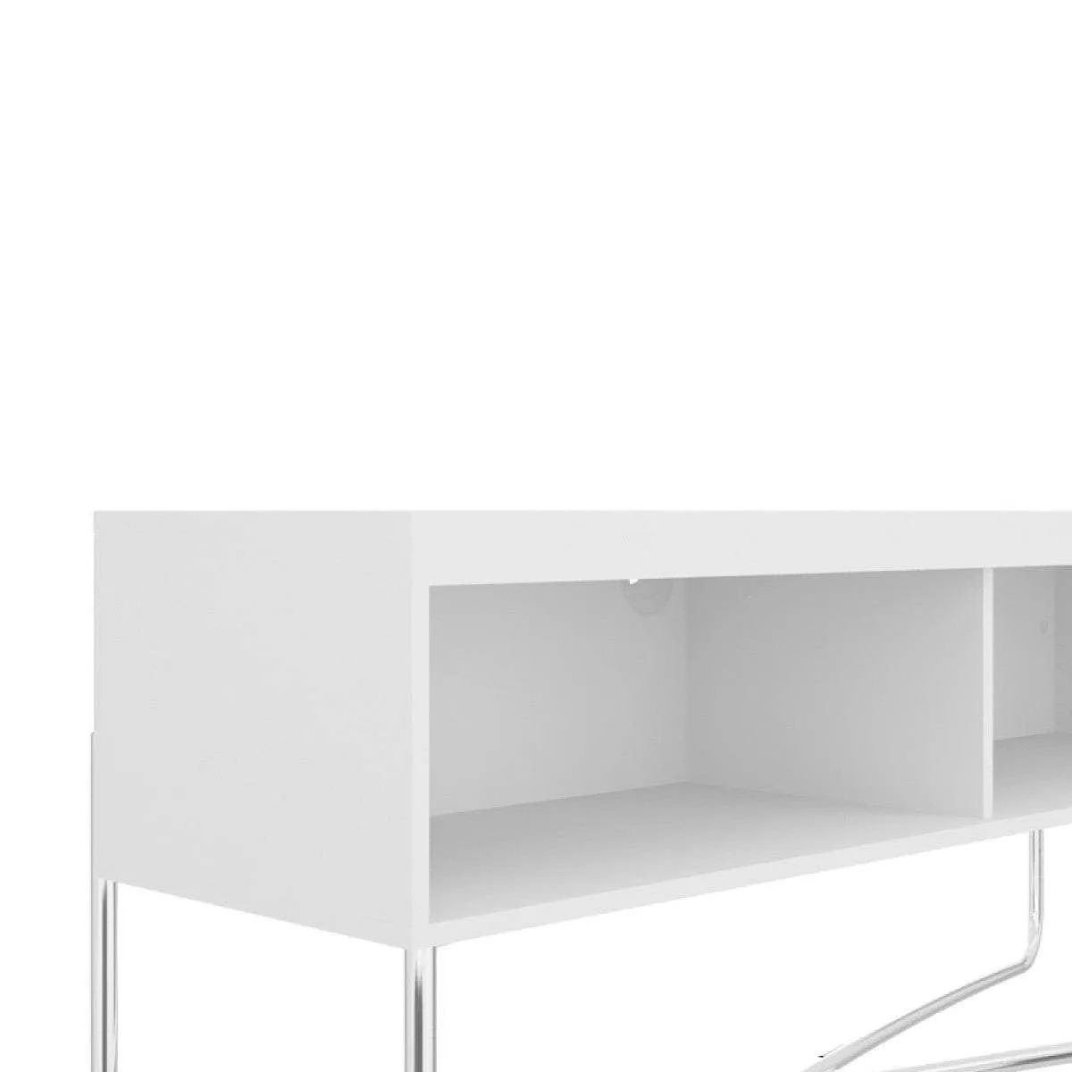 Sophia 53.54" TV Stand with Storage Shelves in White