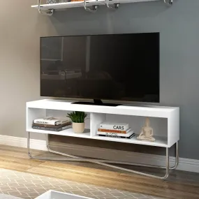 Sophia 53.54" TV Stand with Storage Shelves in White