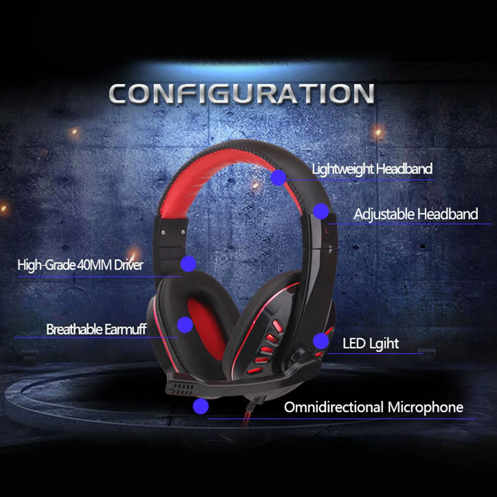 SY755MV Luminous Game Headphone