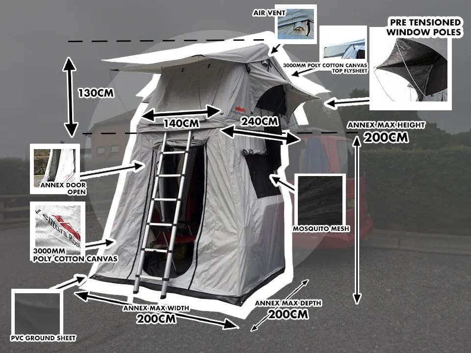 Ventura Deluxe 1.4 Roof Top Tent   Annex   Extra Mattress