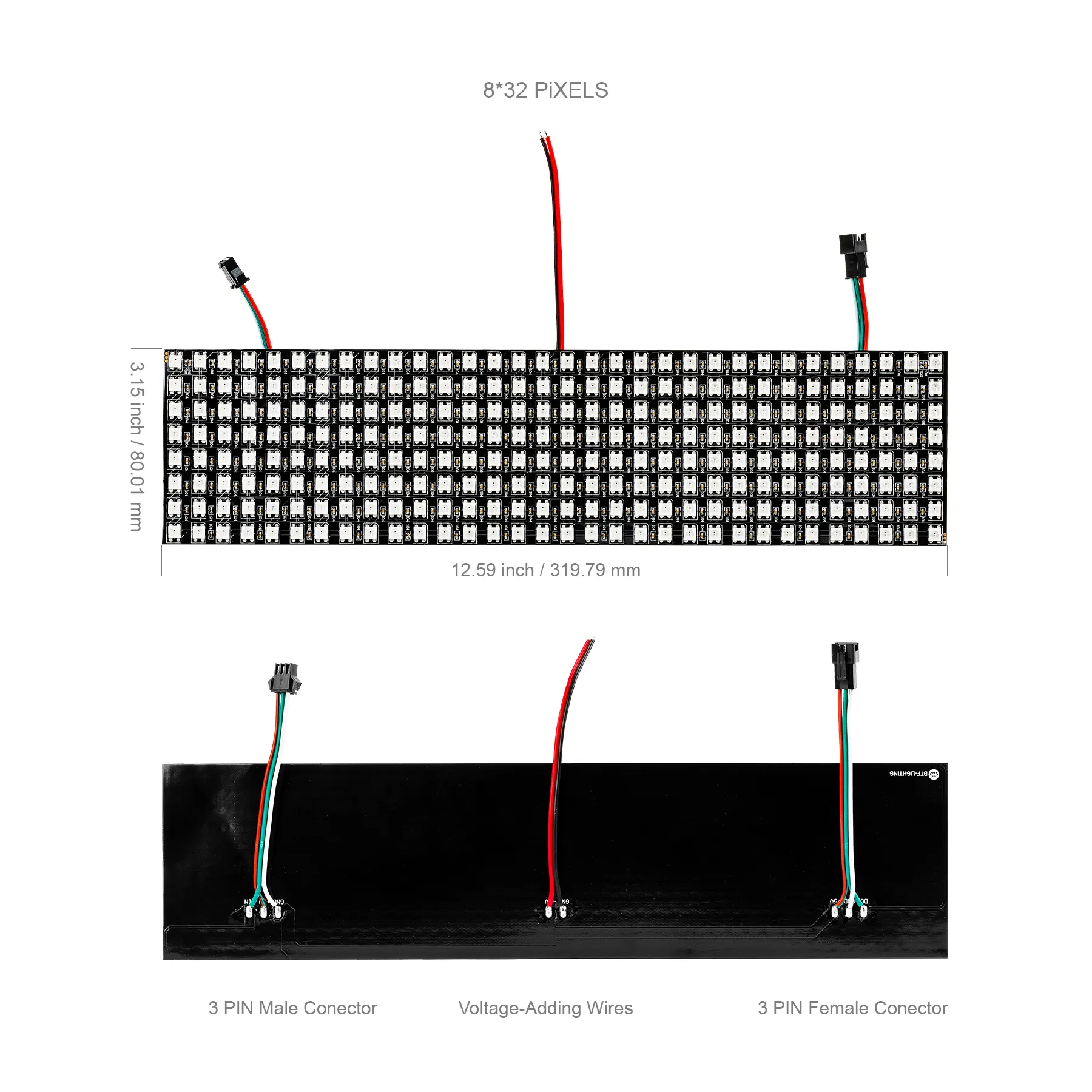 WS2812B Panel Screen 8*8,16*16,8*32 DC5V