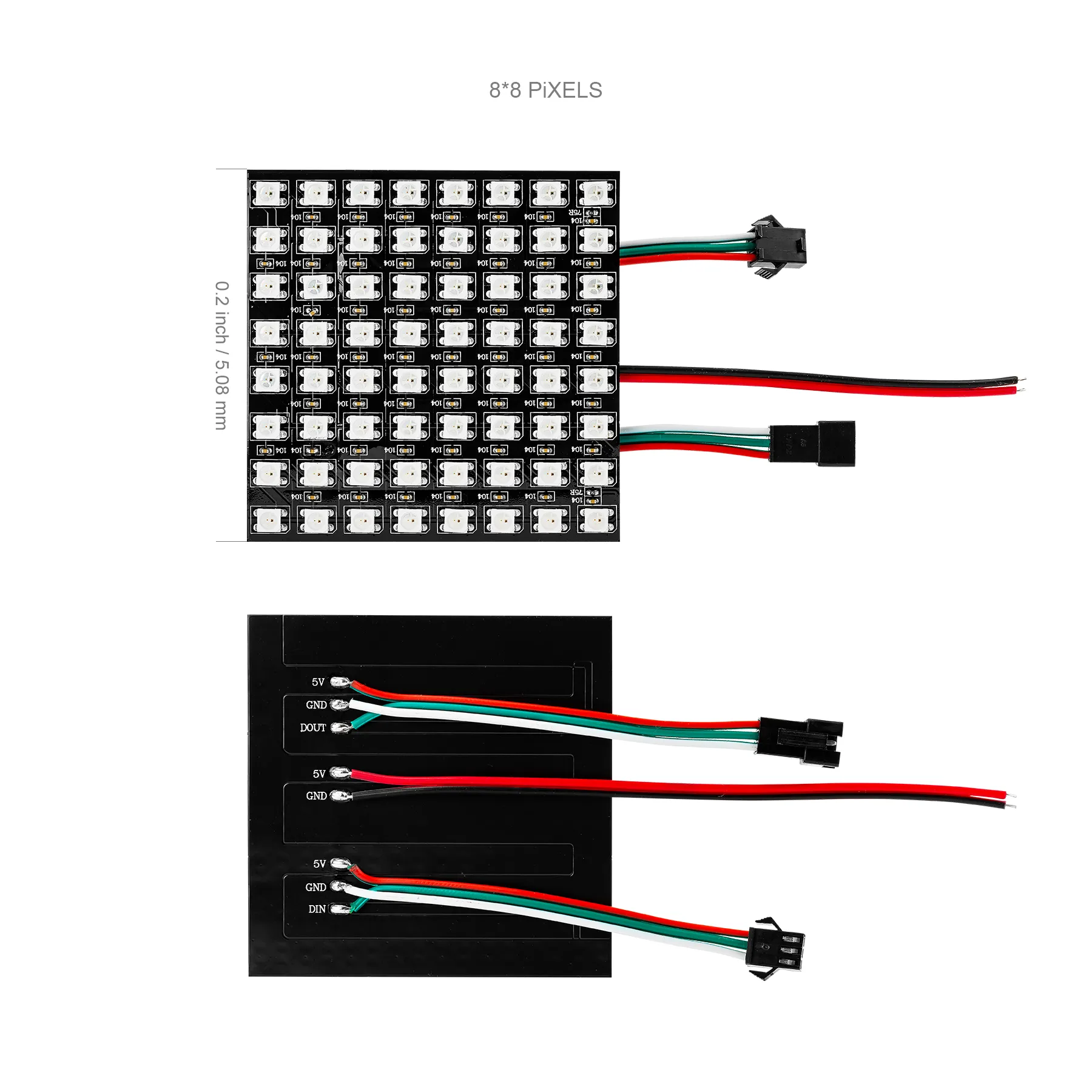 WS2812B Panel Screen 8*8,16*16,8*32 DC5V